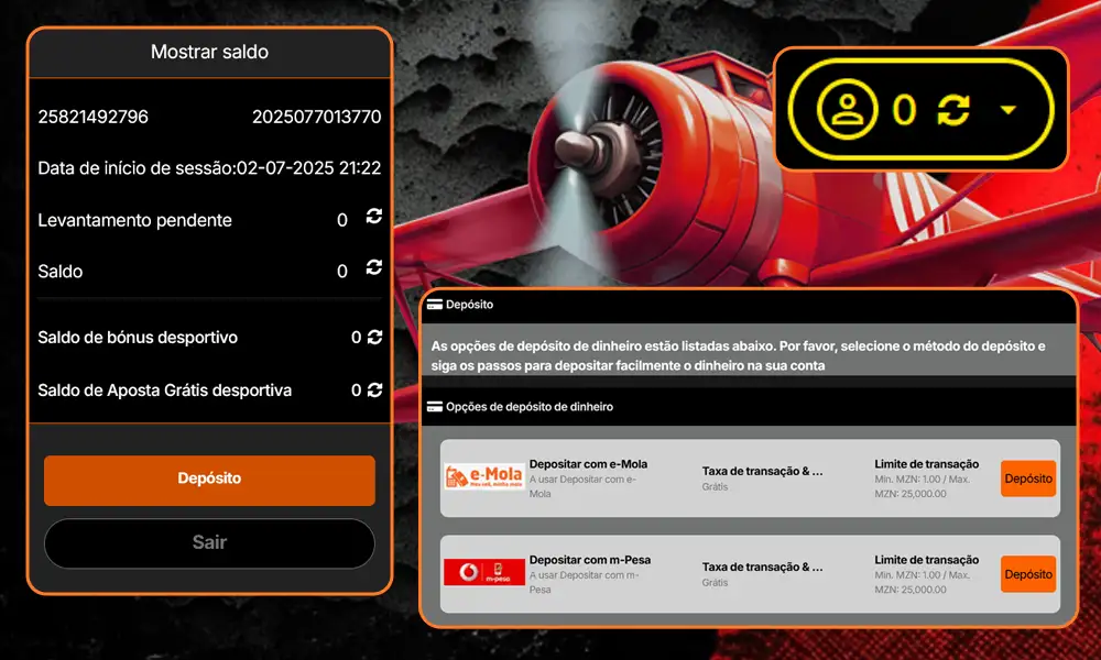 Depositar no Aviator 888Bets